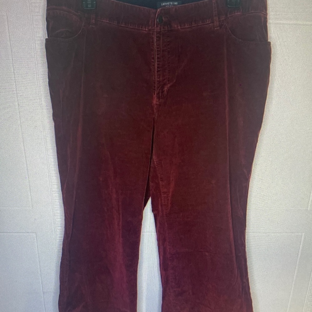Lafayette 148 New York Wine Corduroy Wide-Leg Jeans
